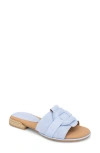 Gentle Souls By Kenneth Cole Hudson Slide Sandal In Light Blue Suede