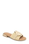 Gentle Souls By Kenneth Cole Hudson Slide Sandal In Natural Raffia