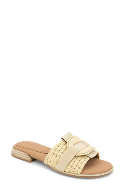 Gentle Souls By Kenneth Cole Hudson Slide Sandal In Natural Raffia