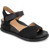 Gentle Souls By Kenneth Cole Jalleen Wedge Sandal In Black Nubuck