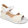 Gentle Souls By Kenneth Cole Jalleen Wedge Sandal In Stone Nubuck