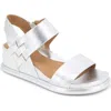 Gentle Souls By Kenneth Cole Jolisa Wedge Sandal In Silver Leather