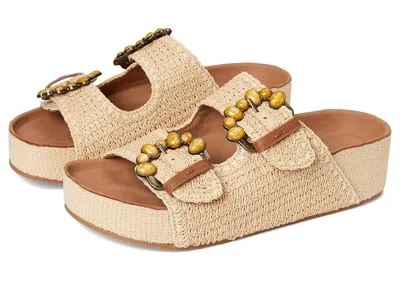 Gentle Souls By Kenneth Cole Kendall Raffia Sandal In Brown