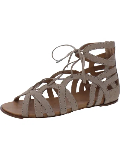 Gentle Souls By Kenneth Cole Lavern Lite Womens Ankle Gladiator Lace-up In Grey