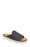 Gentle Souls By Kenneth Cole Leilani Slide Sandal In Black Leather
