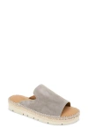 Gentle Souls By Kenneth Cole Leilani Slide Sandal In Dark Taupe Suede