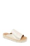 Gentle Souls By Kenneth Cole Leilani Slide Sandal In Gold Leather