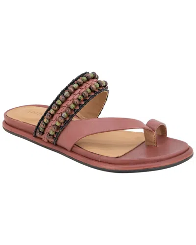 Gentle Souls By Kenneth Cole Lentini Bead Leather Sandal In Pink