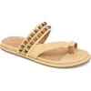 Gentle Souls By Kenneth Cole Lentini Toe Loop Sandal In Tan Leather