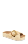 Gentle Souls By Kenneth Cole Louisa Buckle Sandal In Neutral