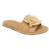 Gentle Souls By Kenneth Cole Lucy Womens Rosette Slide Sandals In Natural Cork
