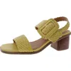 Gentle Souls By Kenneth Cole Madylyn Womens Woven Leather Slingback Heels In Banana Leather