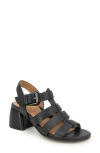 Gentle Souls By Kenneth Cole Margarite Ankle Strap Sandal In Black Leather