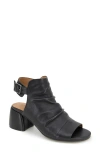 Gentle Souls By Kenneth Cole Marrion Ankle Strap Sandal In Black Leather