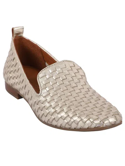GENTLE SOULS BY KENNETH COLE MORGAN WOMENS LEATHER WOVEN LOAFERS