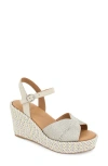Gentle Souls By Kenneth Cole Nola Espadrille Wedge Sandal In Stone Fabric