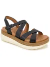 Gentle Souls By Kenneth Cole Rebha Strappy Wedge Sandal In Black