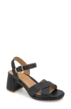 Gentle Souls By Kenneth Cole Rimini Ankle Strap Platform Sandal In Black Leather
