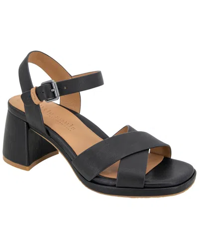 Gentle Souls By Kenneth Cole Rimini Leather Sandal In Black