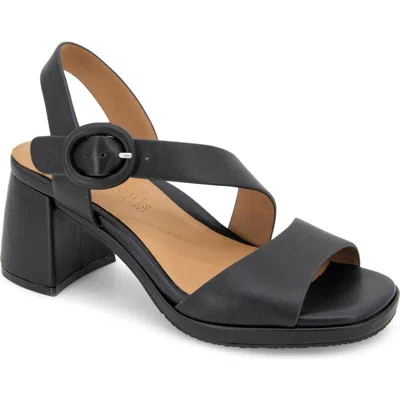 Gentle Souls By Kenneth Cole Roma Sandal In Black Leather