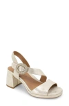 Gentle Souls By Kenneth Cole Roma Sandal In Soft Gold Leather