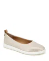 Gentle Souls By Kenneth Cole Bella Flat In Ice Metallic
