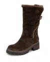 Gentle Souls By Kenneth Cole Bradford Faux Shearling Trim Boot In Chocolate