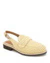 Gentle Souls By Kenneth Cole Caleb Slingback Raffia Loafer Flat In Natural Raffia
