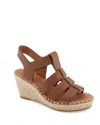 Gentle Souls By Kenneth Cole Capelin Fisherman Espadrille Sandal In Luggage Leather