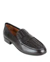 Gentle Souls By Kenneth Cole Crew Woven Leather Loafer In Chocolate