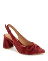 Gentle Souls By Kenneth Cole Diana Slingback Pointed Toe Pump In Burnt Red
