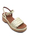 Gentle Souls By Kenneth Cole Dorris Sandal In Platino Leather