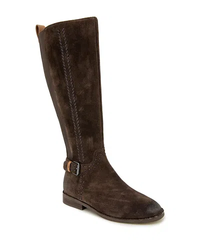 Gentle Souls By Kenneth Cole Women's Elmwood Flat Tall Boots In Chocolate