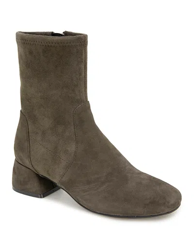 Gentle Souls By Kenneth Cole Women's Emily Zip Mid Heel Boots In Shitake Suede
