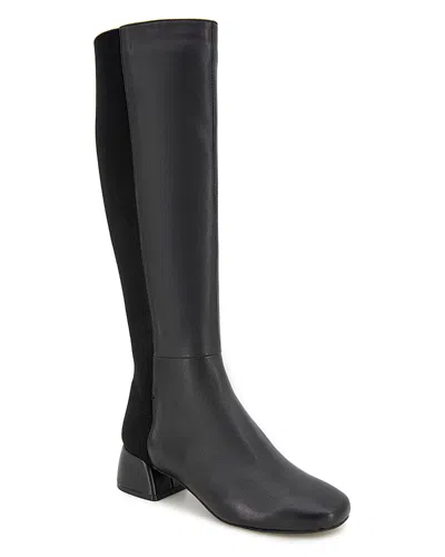 Gentle Souls By Kenneth Cole Women's Emily Square Toe Tall Boots In Black Leather