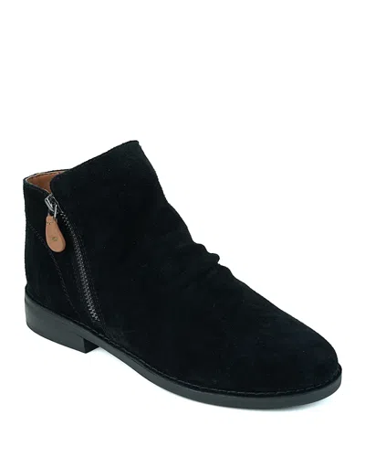 Gentle Souls By Kenneth Cole Emma Ankle Bootie In Black Suede