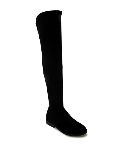 Gentle Souls By Kenneth Cole Women's Emma Flat Tall Boots In Black Leather
