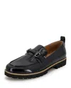 Gentle Souls By Kenneth Cole Women's Eugene Slip On Hardware Loafer Flats In Black