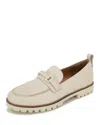 Gentle Souls By Kenneth Cole Women's Eugene Slip On Hardware Loafer Flats In Stone