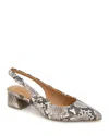 Gentle Souls By Kenneth Cole Georgia Slingback Pump In Black/white Snake