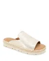Gentle Souls By Kenneth Cole Leilani Slide Sandal In Gold Leather