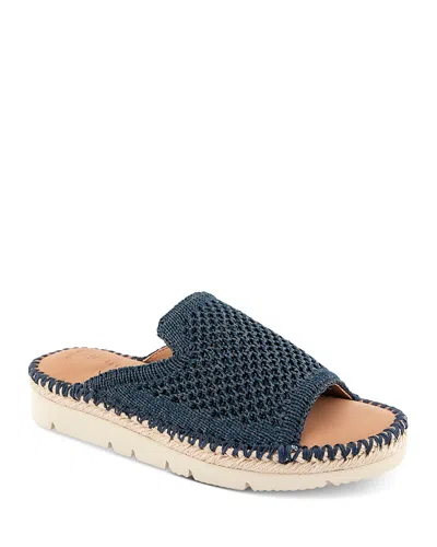 Gentle Souls By Kenneth Cole Women's Leilani Knit Sandals In Blue