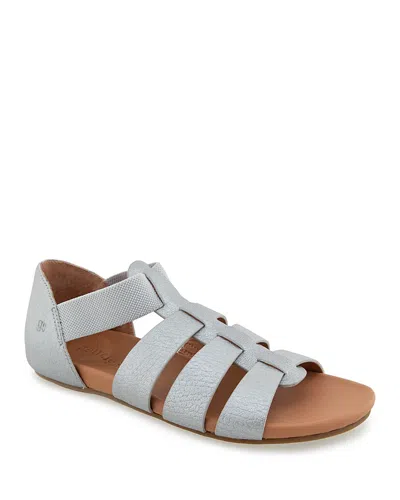 Gentle Souls By Kenneth Cole Women's Lennon Sandals In Matte Silver Leather