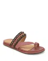 Gentle Souls By Kenneth Cole Lentini Toe Loop Sandal In Mahogany Leather