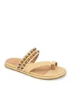 Gentle Souls By Kenneth Cole Lentini Toe Loop Sandal In Tan Leather
