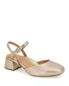 Gentle Souls By Kenneth Cole Womens Buckle Leather Slingback Heels In Gravel Leather