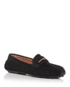 Gentle Souls By Kenneth Cole Madison Moc Toe Penny Loafer In Black Suede