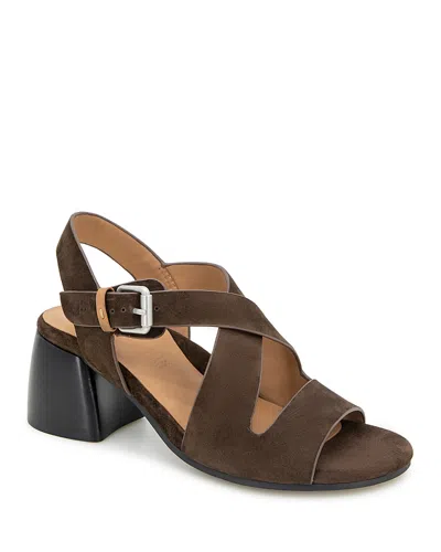 Gentle Souls By Kenneth Cole Women's Mela Brown Suede Sandals