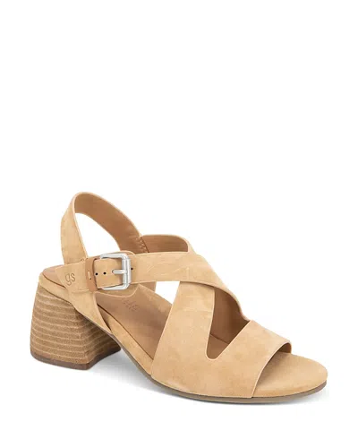 Gentle Souls By Kenneth Cole Women's Mela Tan Suede Sandals In Multi