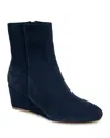 Gentle Souls By Kenneth Cole Women's Nash Suede Wedge Booties In Blue